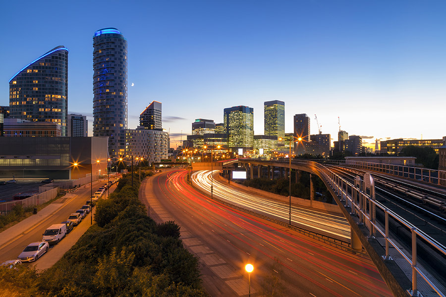 London's Canary Wharf financial district